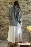 Nonni Gingham Poet Blouse Navy